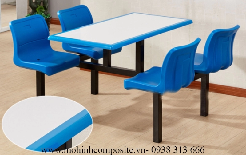 ban ghe bang composite dep 2 3695 - Bộ bàn ghế frp 01 [ 1200x600x760mm ]
